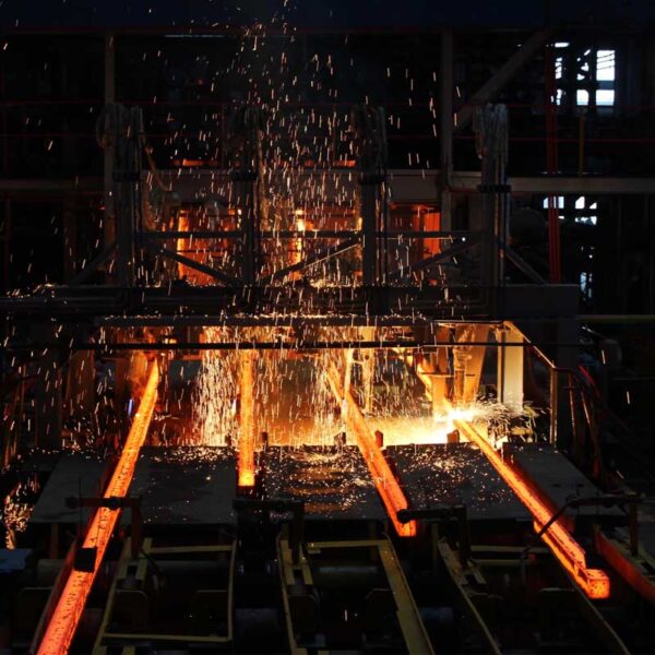 continuous caster steel mill