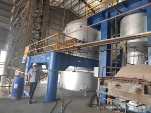 Installation of 80 ton VD refining furnace