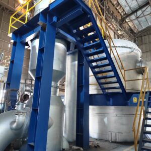 Installation of 80 ton VD refining furnace