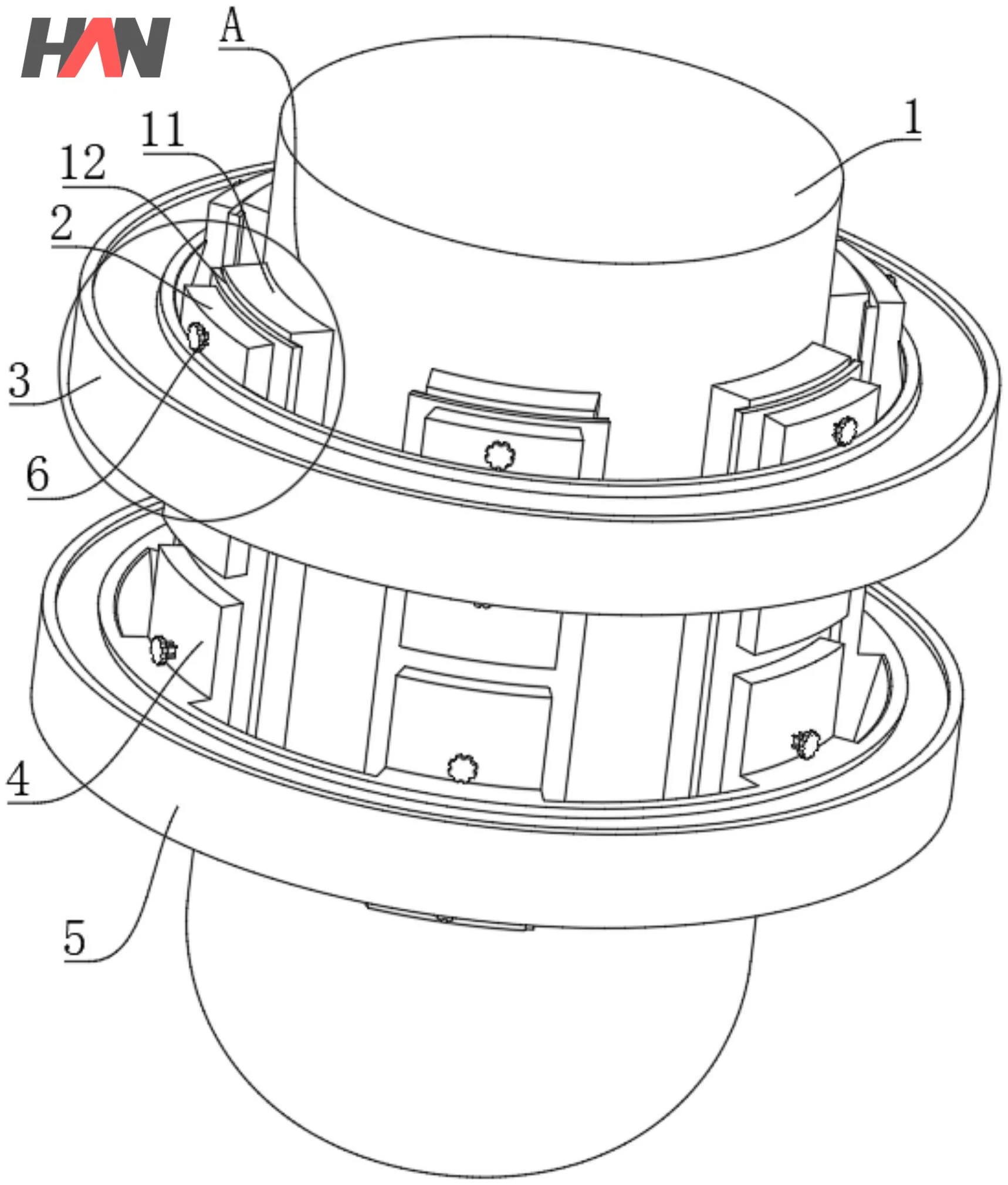 Submerged Arc Furnace Upper and Lower Electrode Brake Clamp View 1